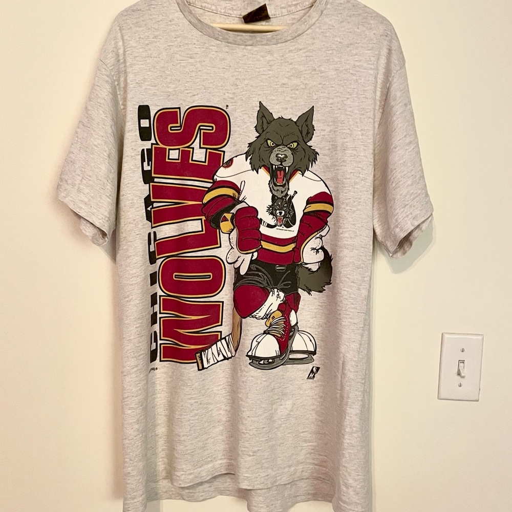 Vintage Chicago Wolves Double-Sided T-shirt 90's
